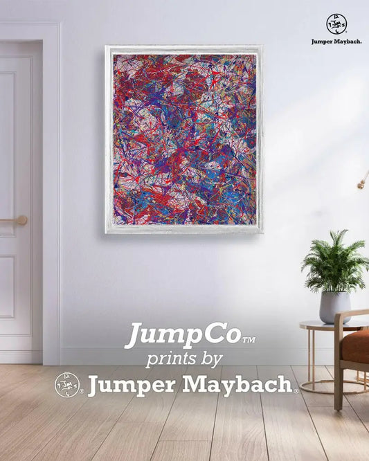 Quantum Storm print on paper by Jumper Maybach featuring abstract white storm design in July 2024.