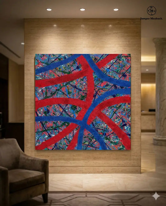 Radiant Inertia canvas print by Jumper Maybach featuring vibrant abstract artwork with radiant colors and dynamic composition.