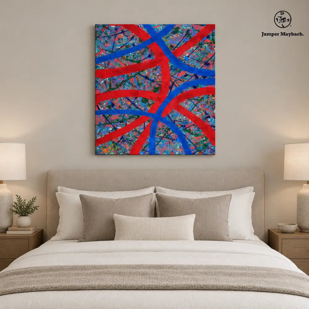 Radiant Inertia embellished canvas - bedroom