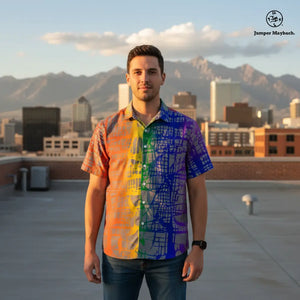 Rainbow Matrix Resort Unisex Shirt by Jumper Maybach®