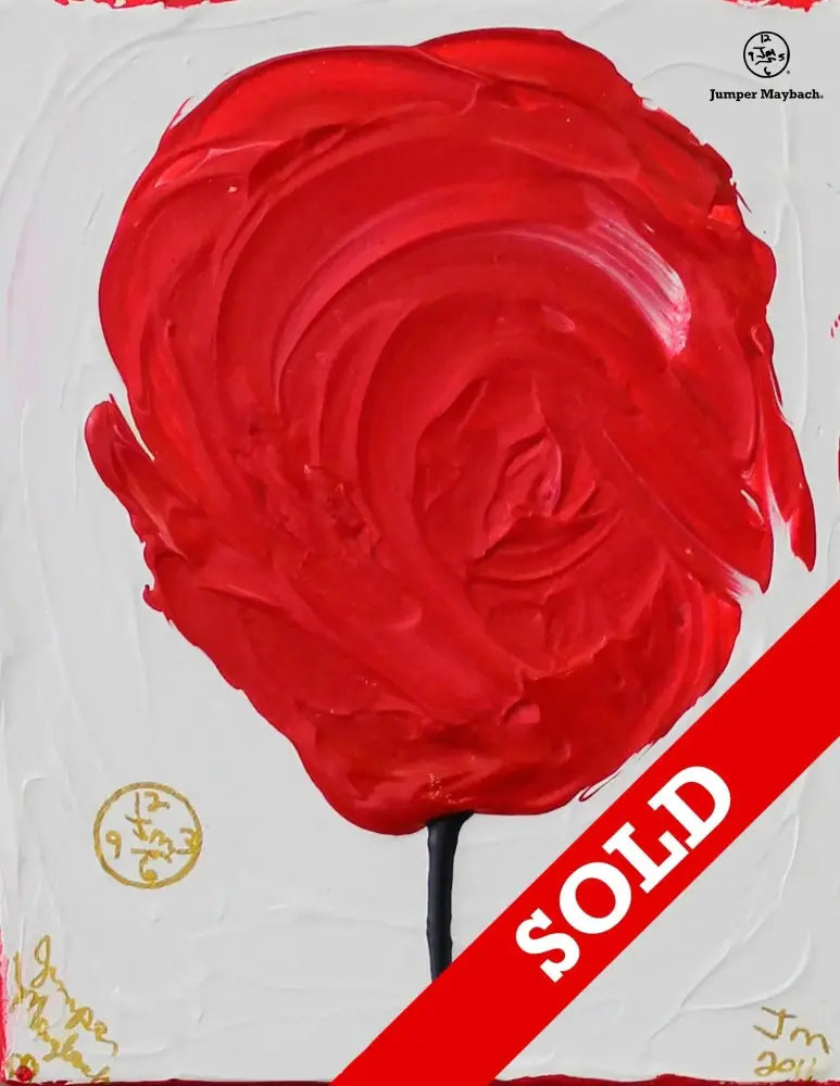 Red Cotton Candy #1 - Original Painting - SOLD - Jumper Maybach Artwork