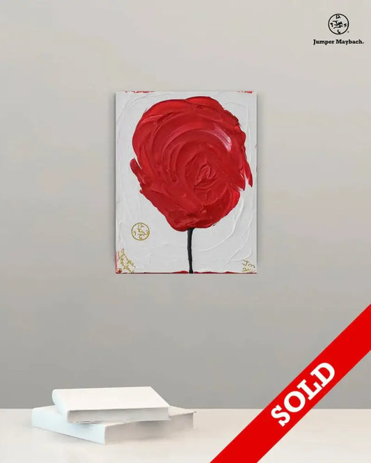 Red Cotton Candy #1 - Original Painting - SOLD - Jumper Maybach Artwork