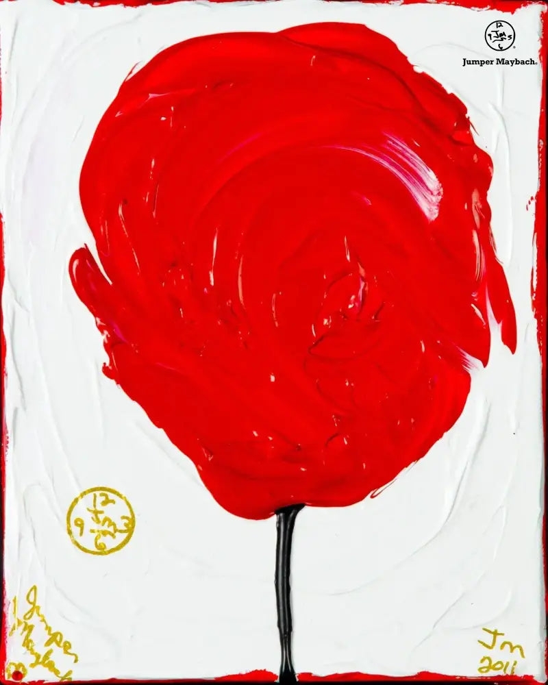 Red Cotton Candy #1 - Original Painting - SOLD - Jumper Maybach Artwork