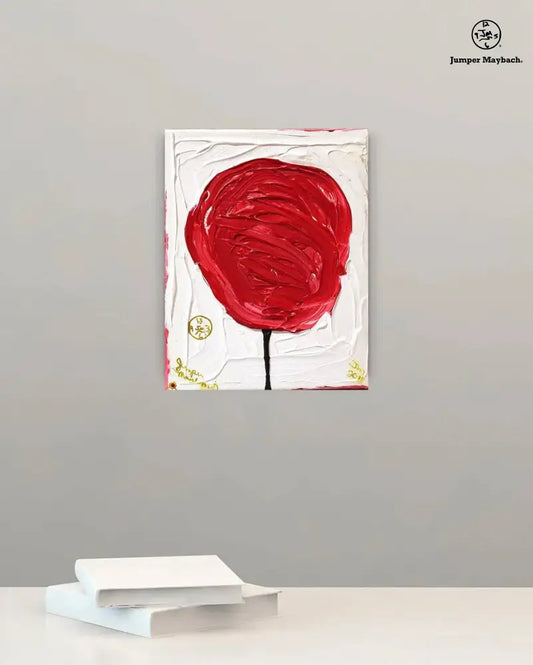 Red Cotton Candy #4 - Original Painting - Jumper Maybach Artwork