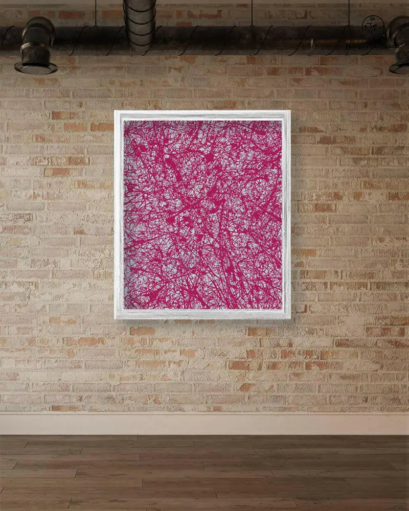Red Galaxy print on paper by Jumper Maybach featuring vibrant cosmic colors and abstract galaxy design.
