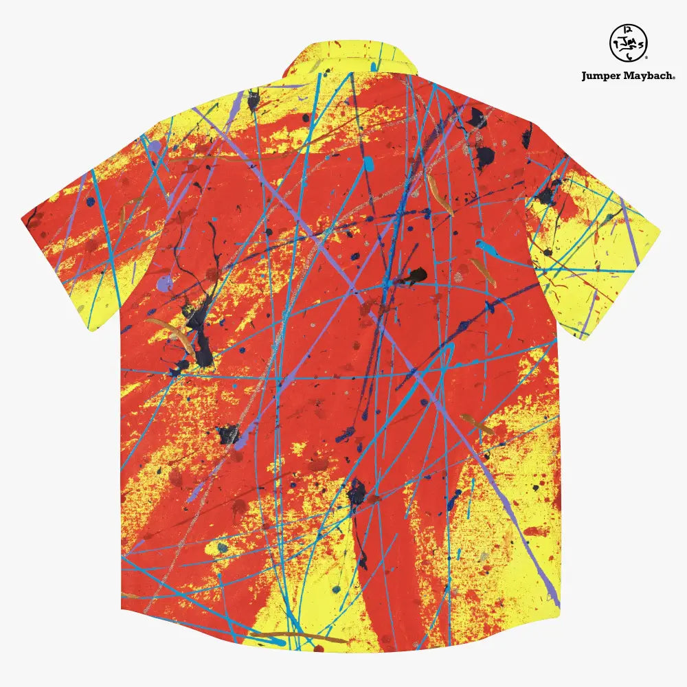 Red Rocket Resort unisex shirt by Jumper Maybach, casual men's clothing with vibrant graphic design, styled for relaxed wear.
