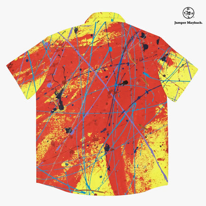 Red Rocket Resort unisex shirt by Jumper Maybach, casual men's clothing with vibrant graphic design, styled for relaxed wear.