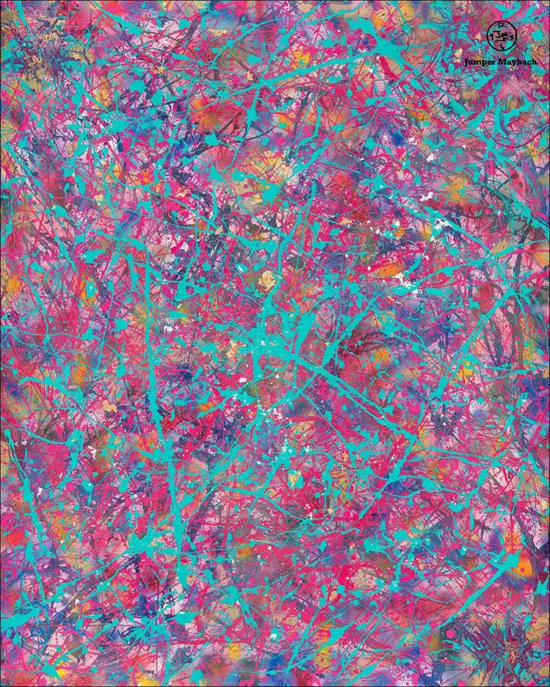 Original artwork "Solar Soulfire" by Jumper Maybach, vibrant abstract painting with fiery colors and dynamic brushstrokes.