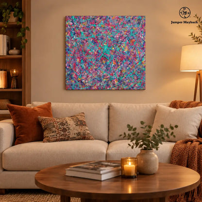 Sacred System (Print on Canvas) - living room vignette - Jumper Maybach Prints