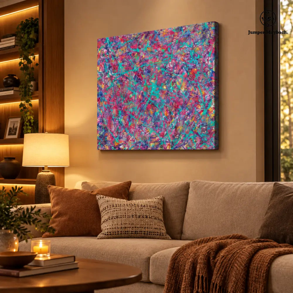 Sacred System (Print on Canvas) - living room vignette - Jumper Maybach Prints