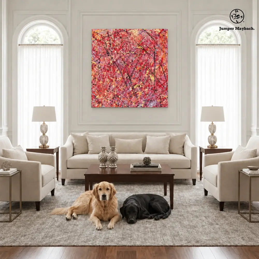 Settling Storm embellished canvas - living room