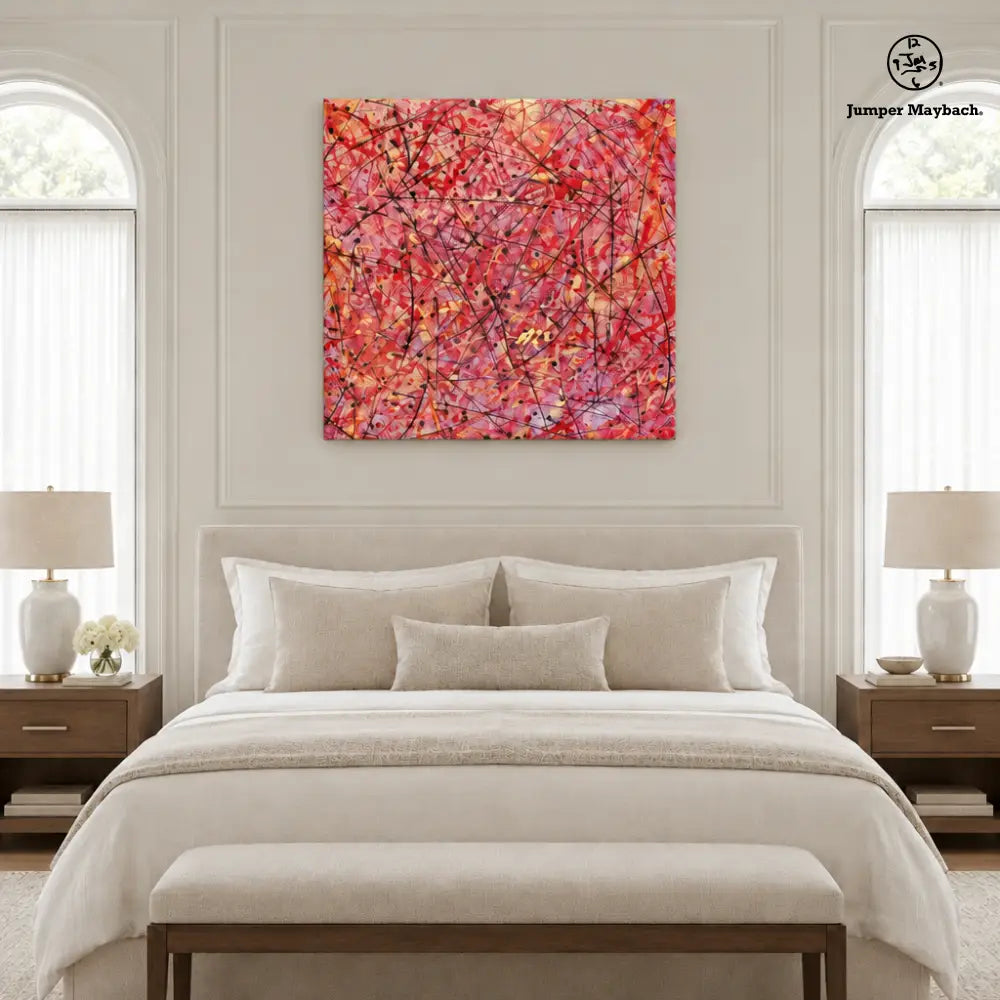 Settling Storm embellished canvas - bedroom