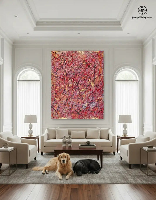 Original artwork "Settling Storm" by Jumper Maybach featuring a dynamic storm scene with vibrant colors.