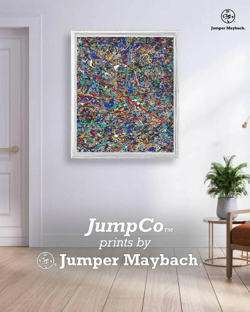 Print of shooting stars artwork by Jumper Maybach on white paper, featuring vibrant star illustrations in a creative design.