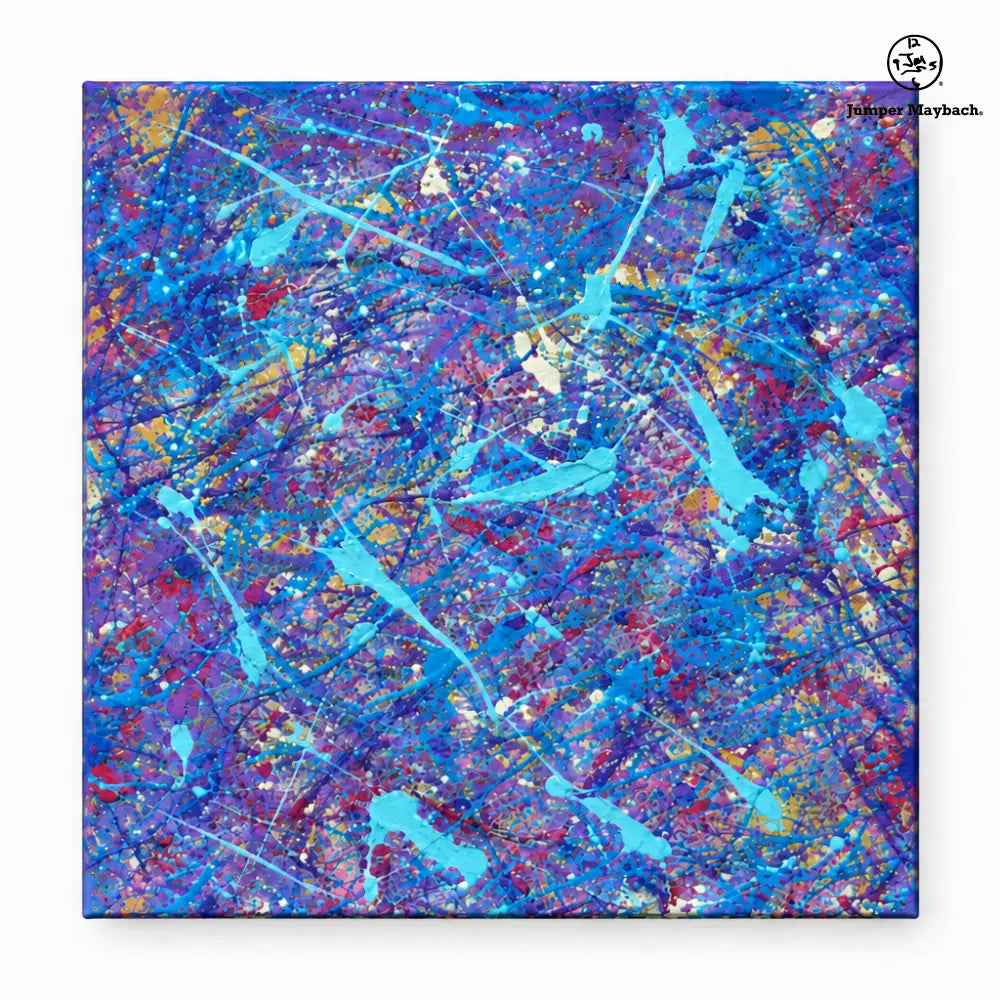 Snowstorm embellished canvas studio view