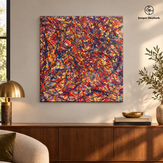 Solar Soulfire embellished canvas - wall view