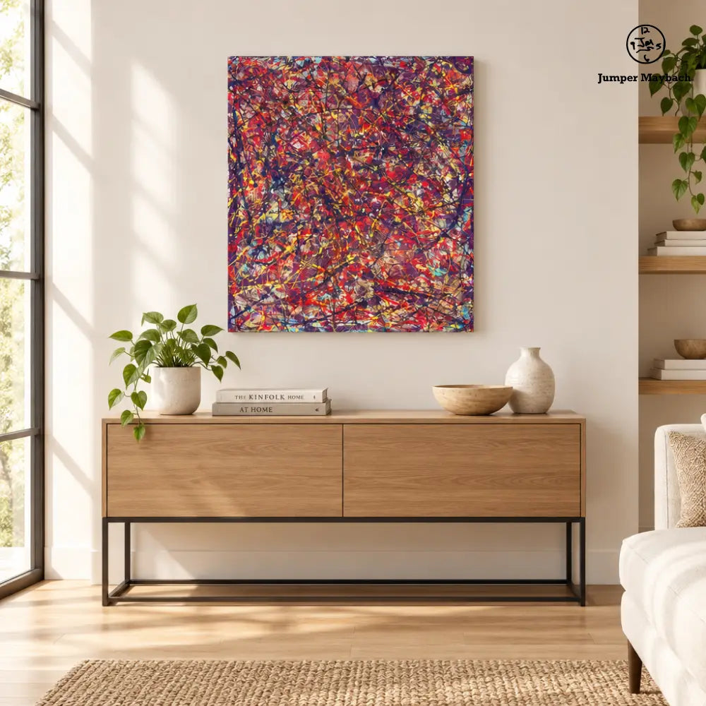 Solar Soulfire canvas - living room vignette