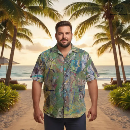 Star People PLUS SIZE Resort UNISEX Shirt by Jumper Maybach® - L - Men’s Clothing