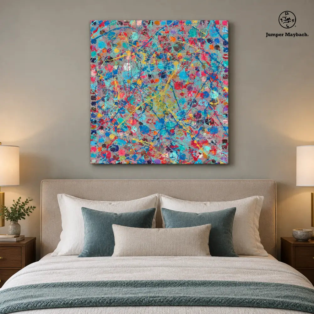 Starfield embellished square canvas - bedroom