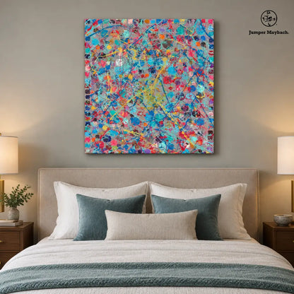 Starfield embellished square canvas - bedroom