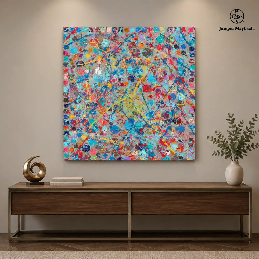 Starfield embellished square canvas - wall view