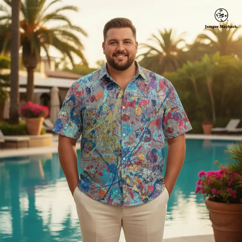 Starfield PLUS SIZE Resort UNISEX Shirt by Jumper Maybach® - Men’s Clothing