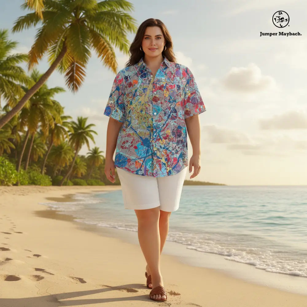 Starfield PLUS SIZE Resort UNISEX Shirt by Jumper Maybach® - Men’s Clothing