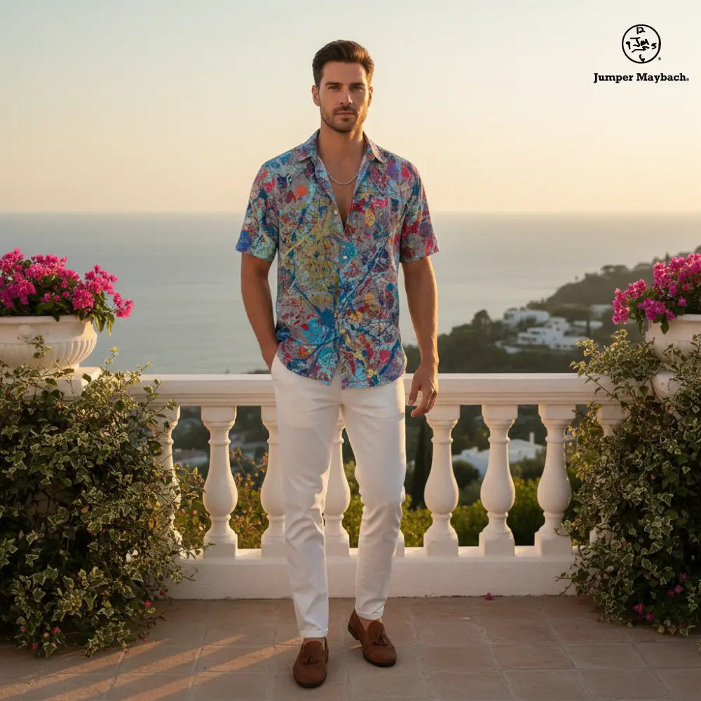 Starfield PLUS SIZE Resort UNISEX Shirt by Jumper Maybach® - Men’s Clothing