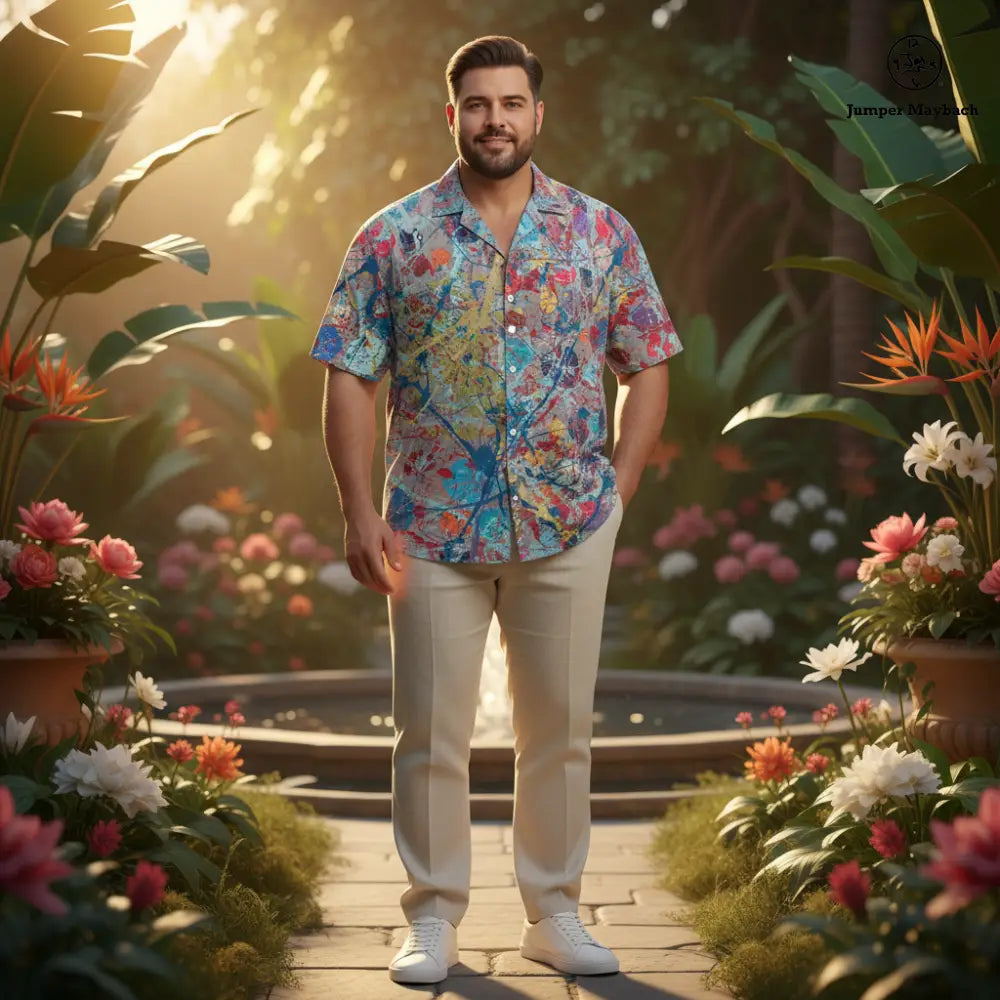 Starfield PLUS SIZE Resort UNISEX Shirt by Jumper Maybach® - Men’s Clothing