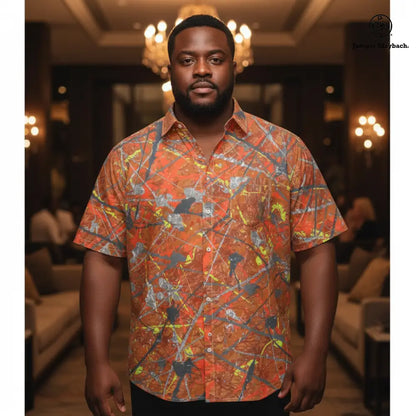 Sun Star PLUS SIZE Resort Unisex shirt by Jumper Maybach, featuring a stylish men's resort clothing design in vibrant colors.