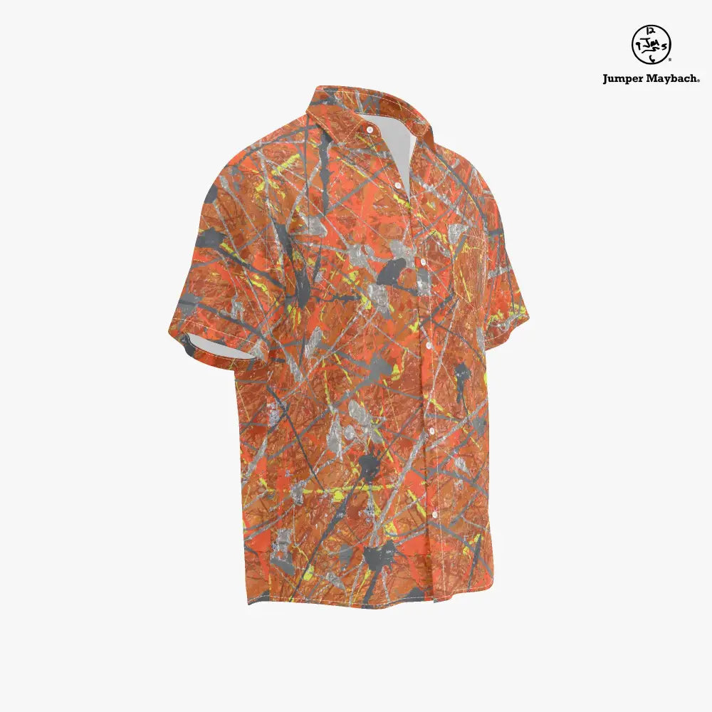 Sun Star Plus Size Resort Unisex Shirt by Jumper Maybach, men's casual shirt with vibrant sun print and relaxed fit.