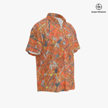 Sun Star Plus Size Resort Unisex Shirt by Jumper Maybach, men's casual shirt with vibrant sun print and relaxed fit.