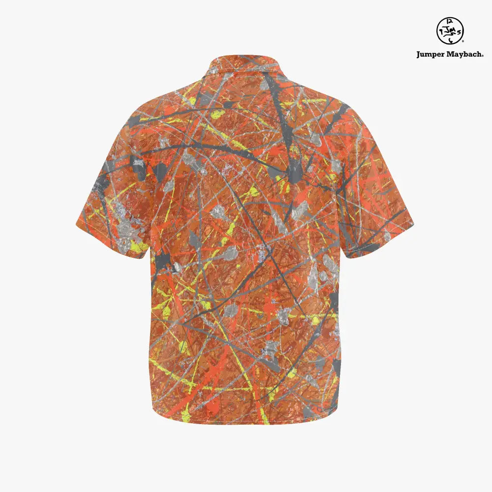 Sun Star PLUS SIZE Resort Unisex Shirt by Jumper Maybach, men's casual summer clothing, in colorful tropical print.