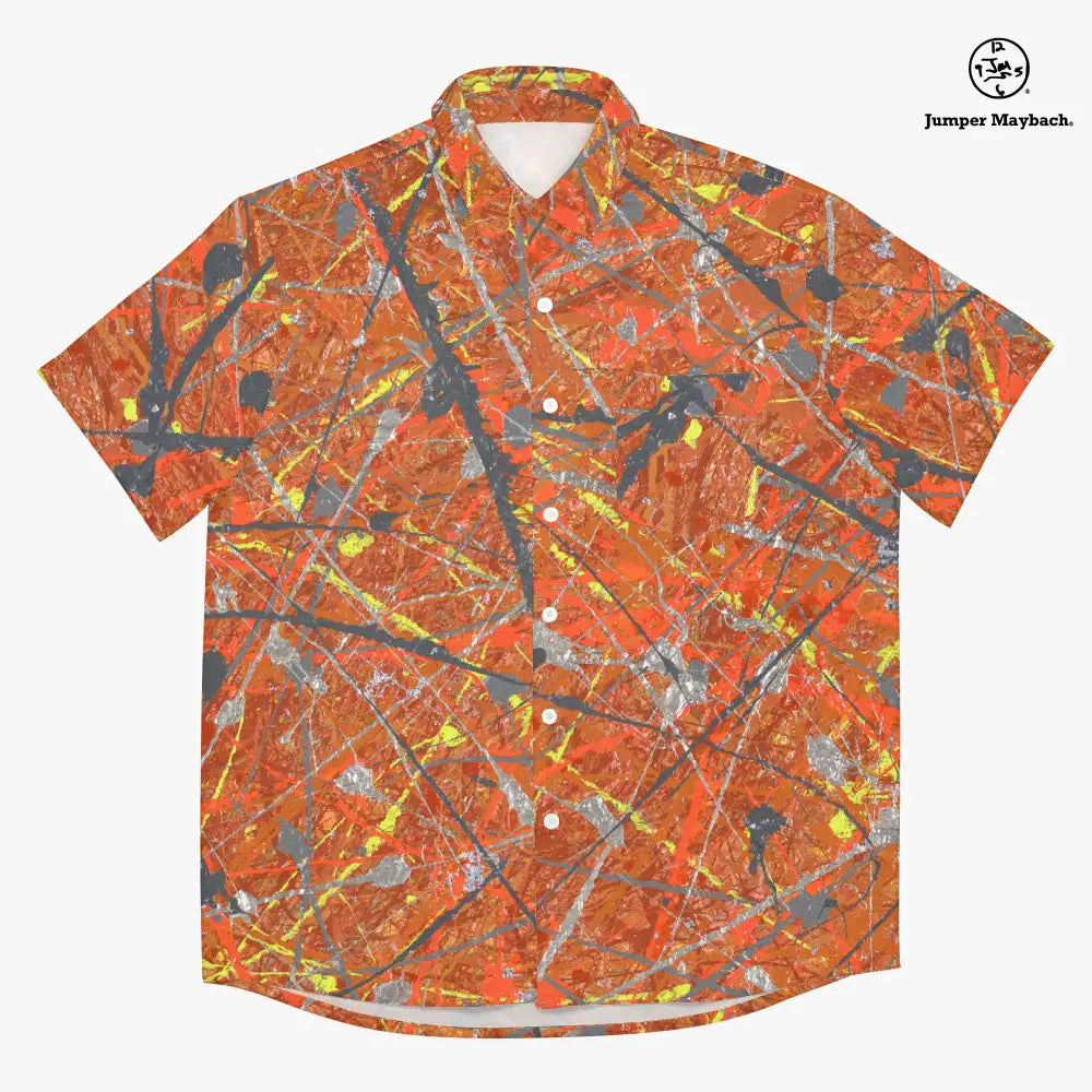 Sun Star Resort unisex shirt by Jumper Maybach, men's casual clothing in a stylish design, displayed on a hanger.