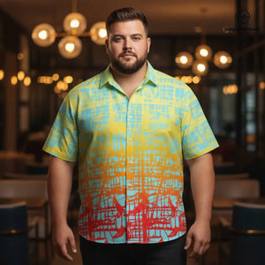 Sunrise Matrix PLUS SIZE Resort UNISEX Shirt by Jumper Maybach®
