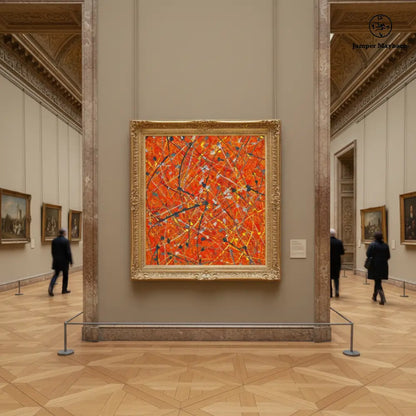 SunStar print on canvas by Jumper Maybach featuring a vibrant, abstract sunburst design with bold colors and artistic brushstrokes.