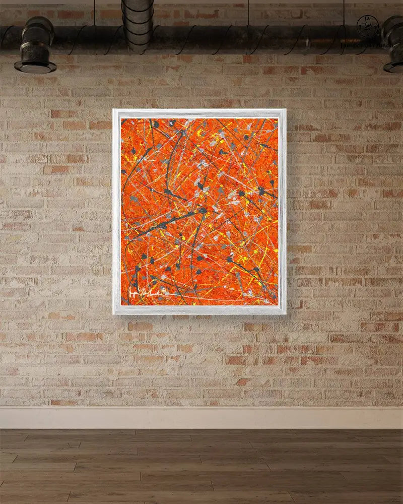 SunStar print by Jumper Maybach on paper, featuring vibrant, abstract starburst design with bold colors and intricate details.