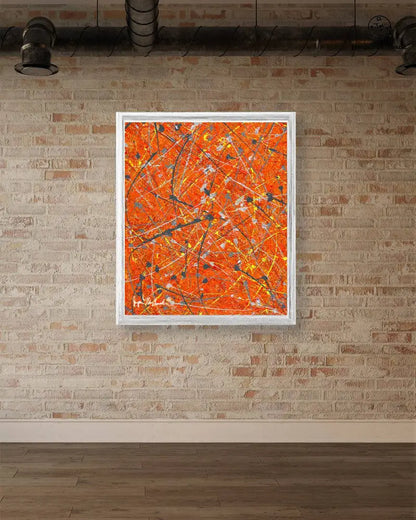 SunStar print by Jumper Maybach on paper, featuring vibrant, abstract starburst design with bold colors and intricate details.