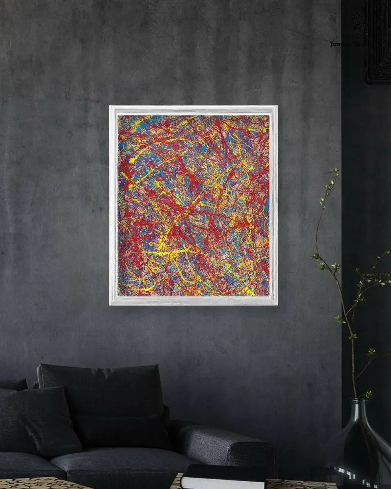 Surreal cartography print on paper by Jumper Maybach featuring abstract, artistic map design with vibrant colors.
