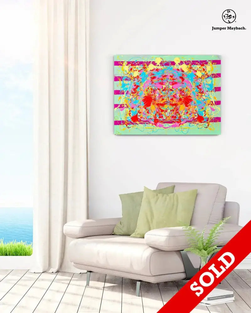 Taffy Butterfly Stripes - Original Painting - SOLD - Jumper Maybach Artwork