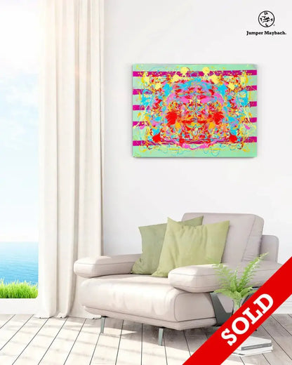 Taffy Butterfly Stripes - Original Painting - SOLD - Jumper Maybach Artwork