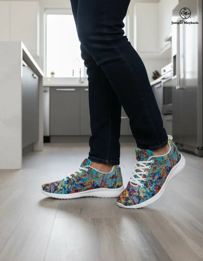 Taffy Galaxy athletic sneakers by Jumper Maybach® featuring colorful, modern design for men and women.