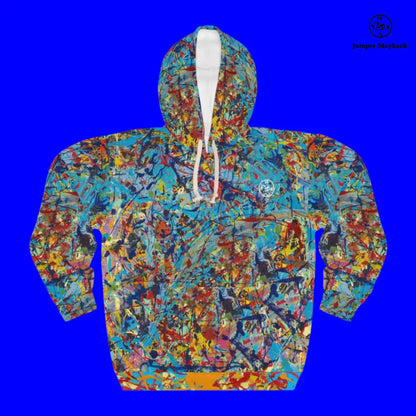 Unisex Taffy Galaxy hoodie by Jumper Maybach with vibrant all-over print, featuring colorful galaxy-inspired design and soft fabric.