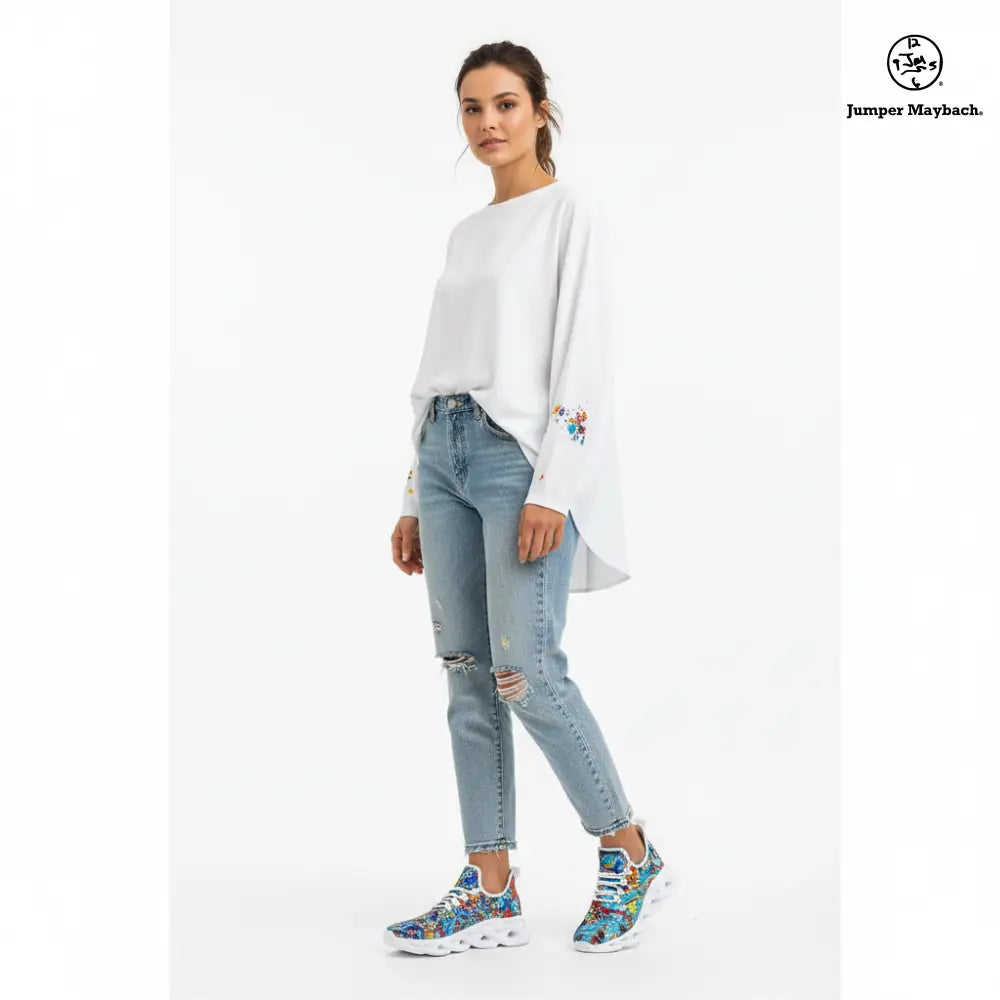 Taffy Galaxy Flex sneaker by Jumper Maybach for men and women, featuring a colorful galaxy-inspired design and sporty silhouette.