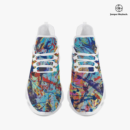 Taffy Galaxy Flex sneaker by Jumper Maybach in vibrant galaxy print, stylish men's and women's casual sneaker by JetPrint Fulfillment
