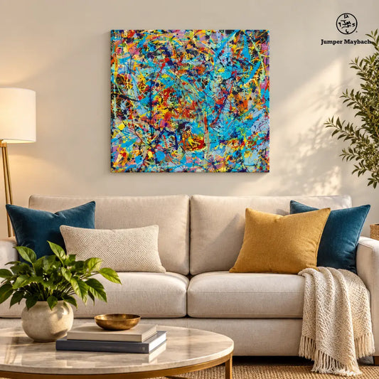 Taffy Galaxy Whew (Embellished-Hand Signed by the Artist) - living room vignette