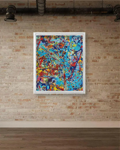 Colorful Taffy Galaxy print by Jumper Maybach on paper, featuring vibrant abstract taffy swirls and cosmic-inspired art.