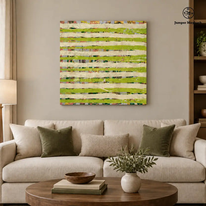 Time Tunnel embellished canvas - living room
