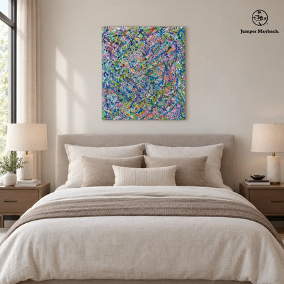Universal Spirit (Print on Canvas) - bedroom vignette - Jumper Maybach Prints