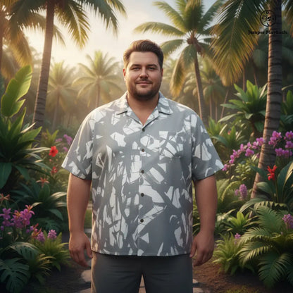 White Winds PLUS SIZE Resort UNISEX Shirt by Jumper Maybach® - Jumper Maybach Men's Clothing
